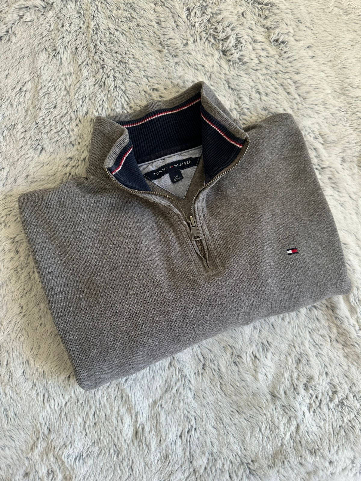 Pull demi zippé TOMMY HILFIGER Taille L Spot-Chic