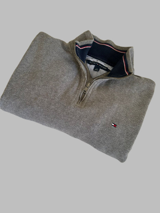 Pull demi zippé TOMMY HILFIGER Taille L Spot-Chic