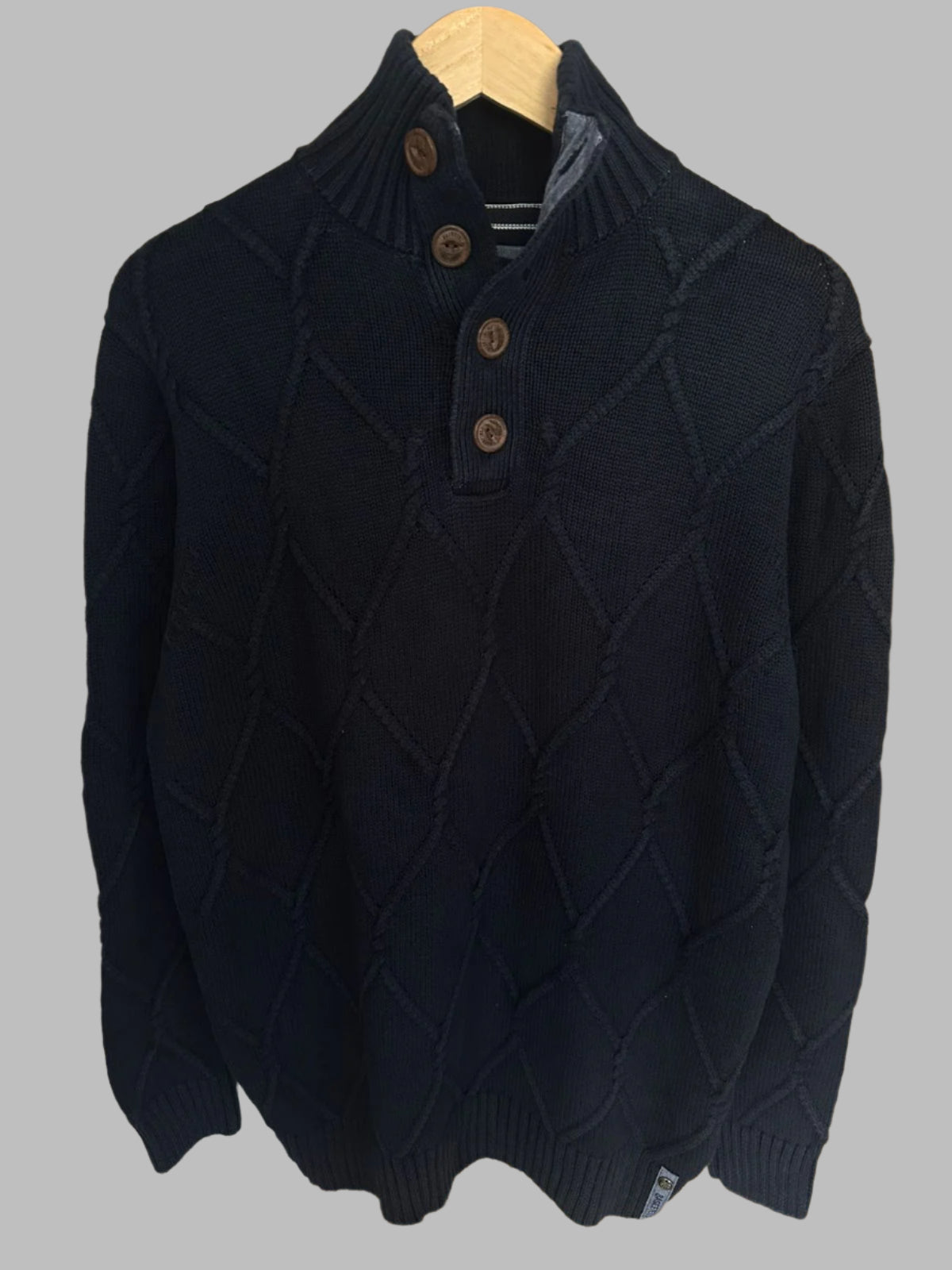Pull demi boutonnée BASE FIELD Taille M Spot-Chic