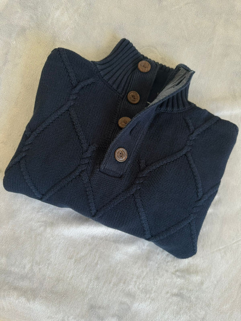 Pull demi boutonnée BASE FIELD Taille M Spot-Chic