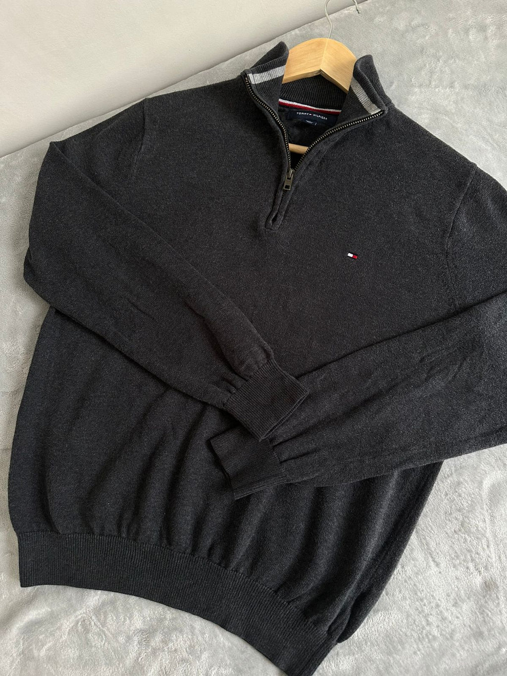 Pull demi zippé TOMMY HILFIGER Taille M Spot-Chic