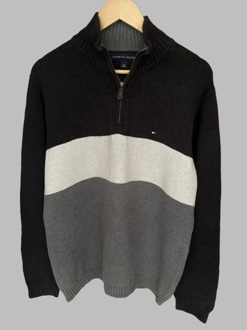 Pull demi zippé TOMMY HILFIGER Taille L Spot-Chic