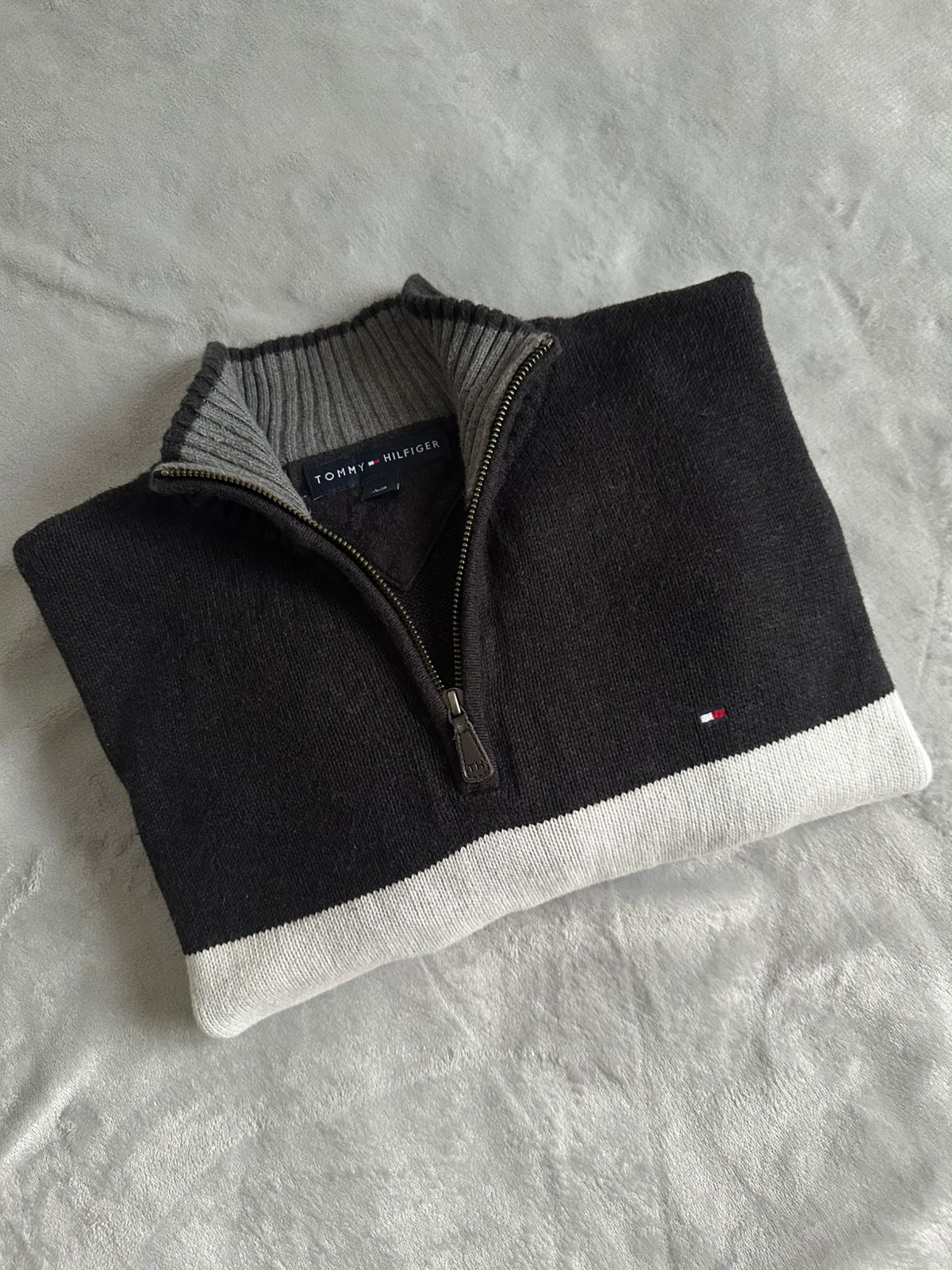 Pull demi zippé TOMMY HILFIGER Taille L Spot-Chic