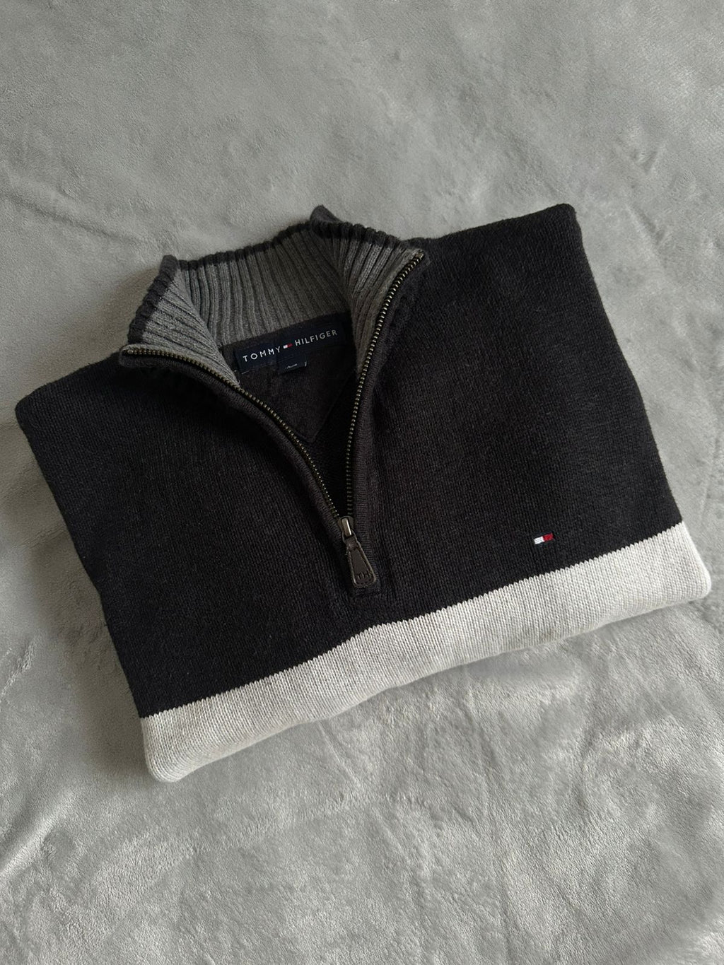 Pull demi zippé TOMMY HILFIGER Taille L Spot-Chic
