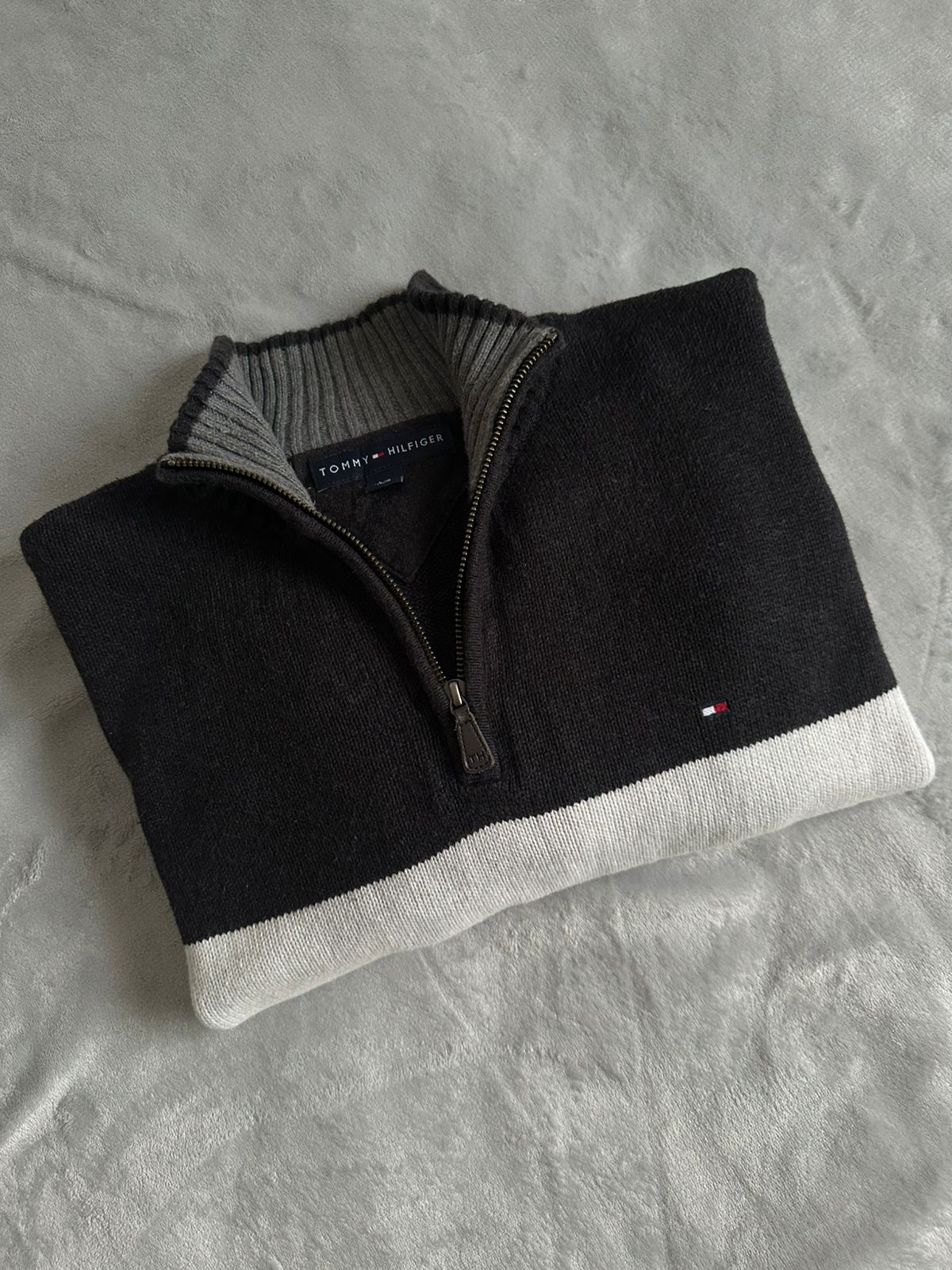 Pull demi zippé TOMMY HILFIGER Taille L Spot-Chic
