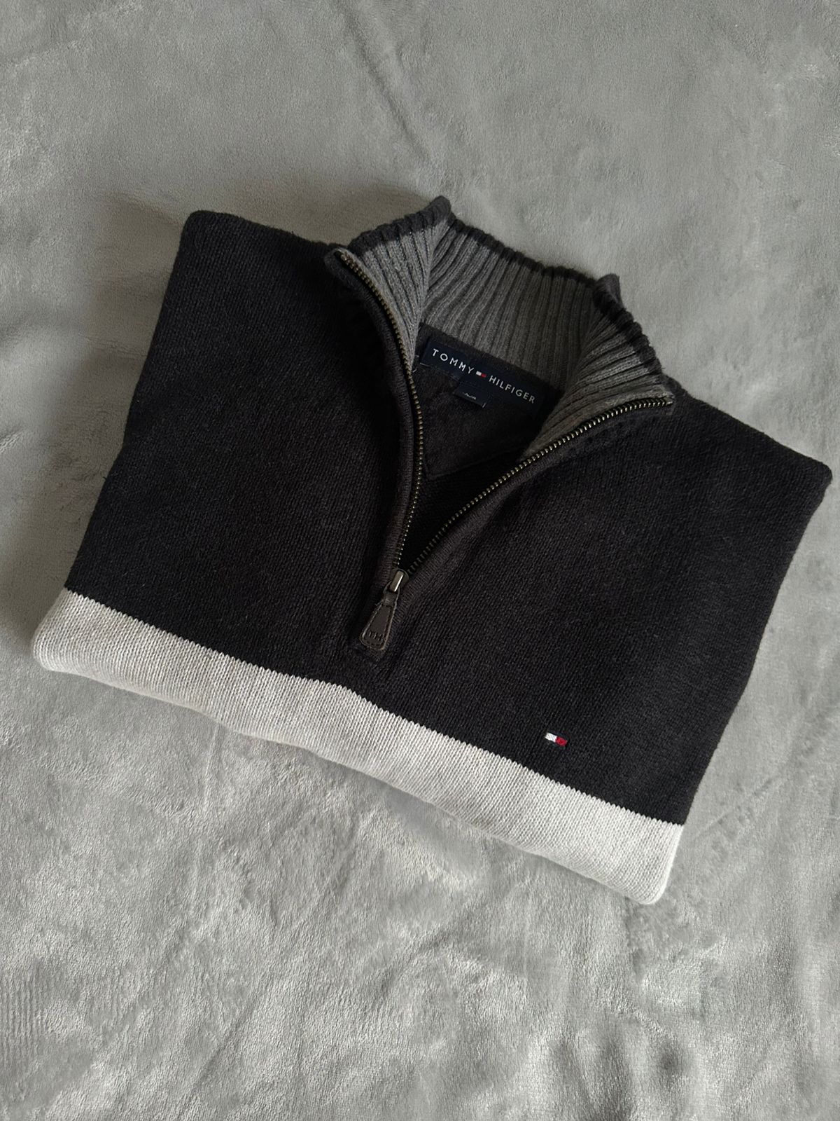 Pull demi zippé TOMMY HILFIGER Taille L Spot-Chic