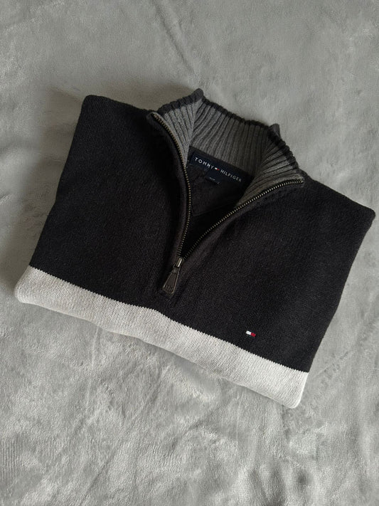 Pull demi zippé TOMMY HILFIGER Taille L Spot-Chic