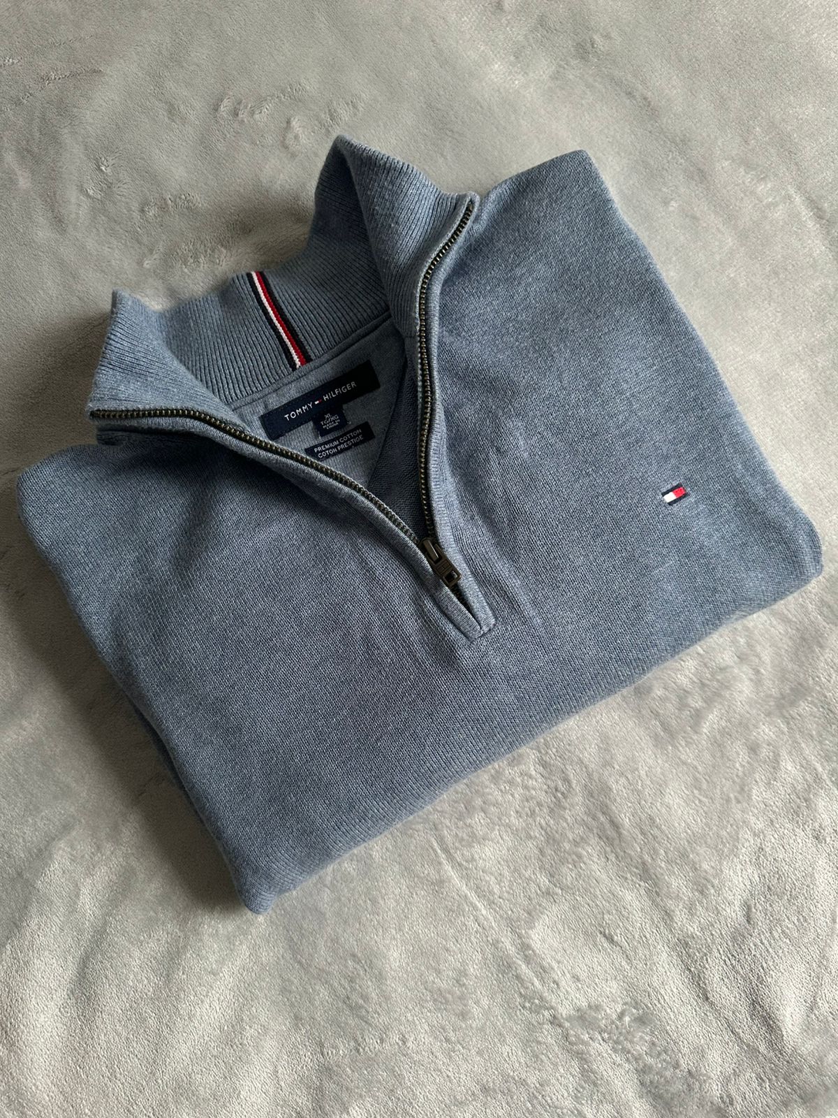 Pull demi zippé TOMMY HILFIGER Taille XL Spot-Chic