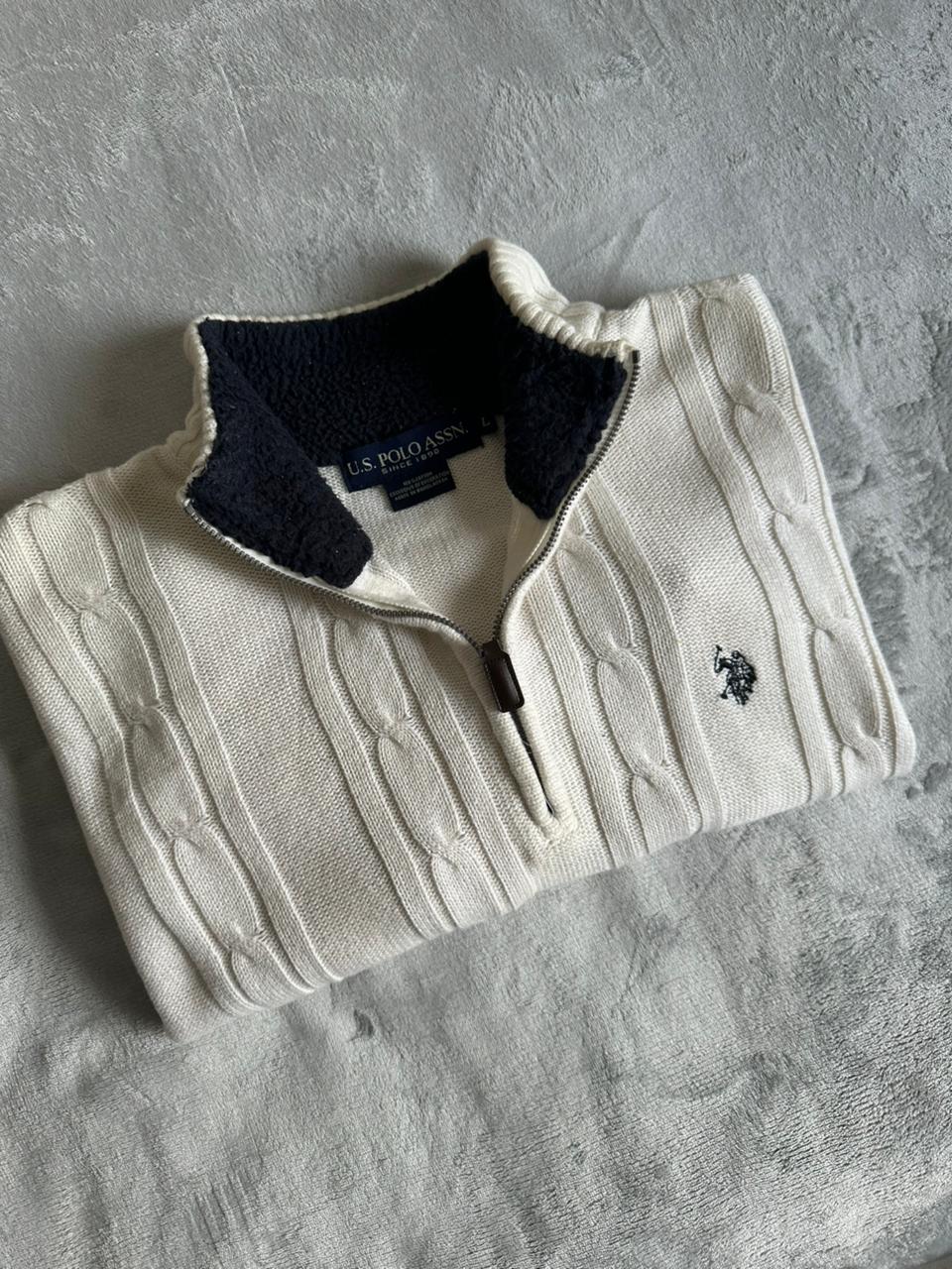 Pull demi zippé torsadé US POLO ASSN Taille L Spot-Chic