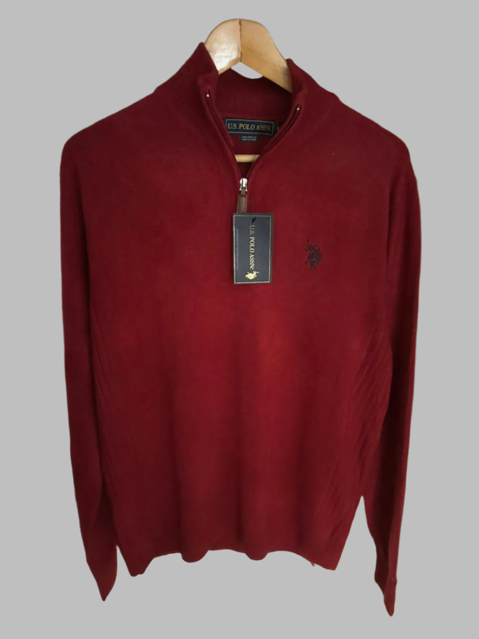 Pull demi zippé US POLO ASSN Taille L Spot-Chic