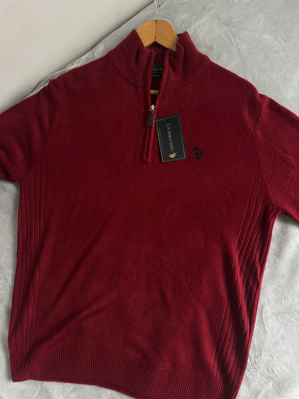 Pull demi zippé US POLO ASSN Taille L Spot-Chic
