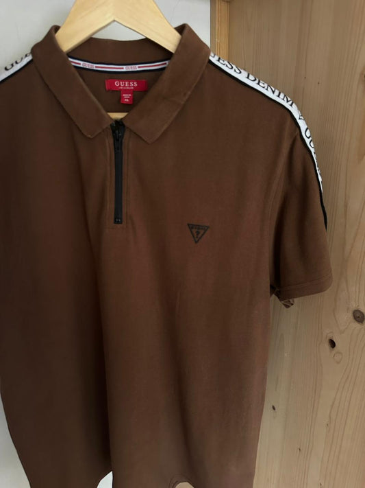 Polo demi zippé GUESS Taille XL Spot-Chic
