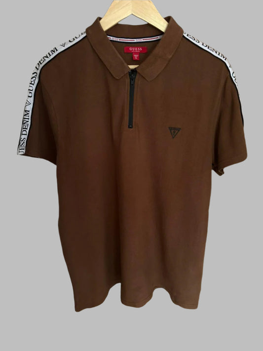 Polo demi zippé GUESS Taille XL Spot-Chic