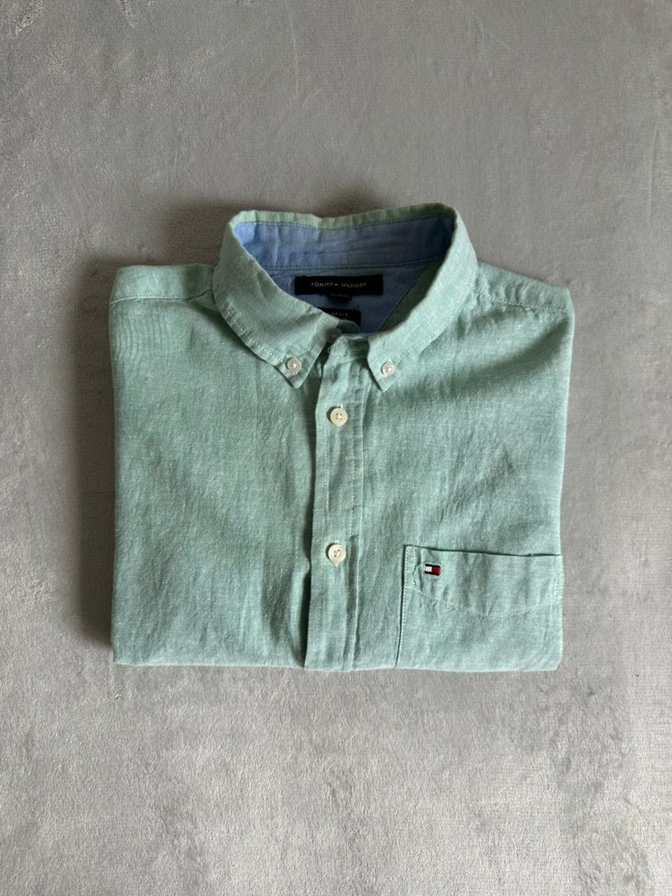 Chemise TOMMY HILFIGER Lin Taille M Spot-Chic