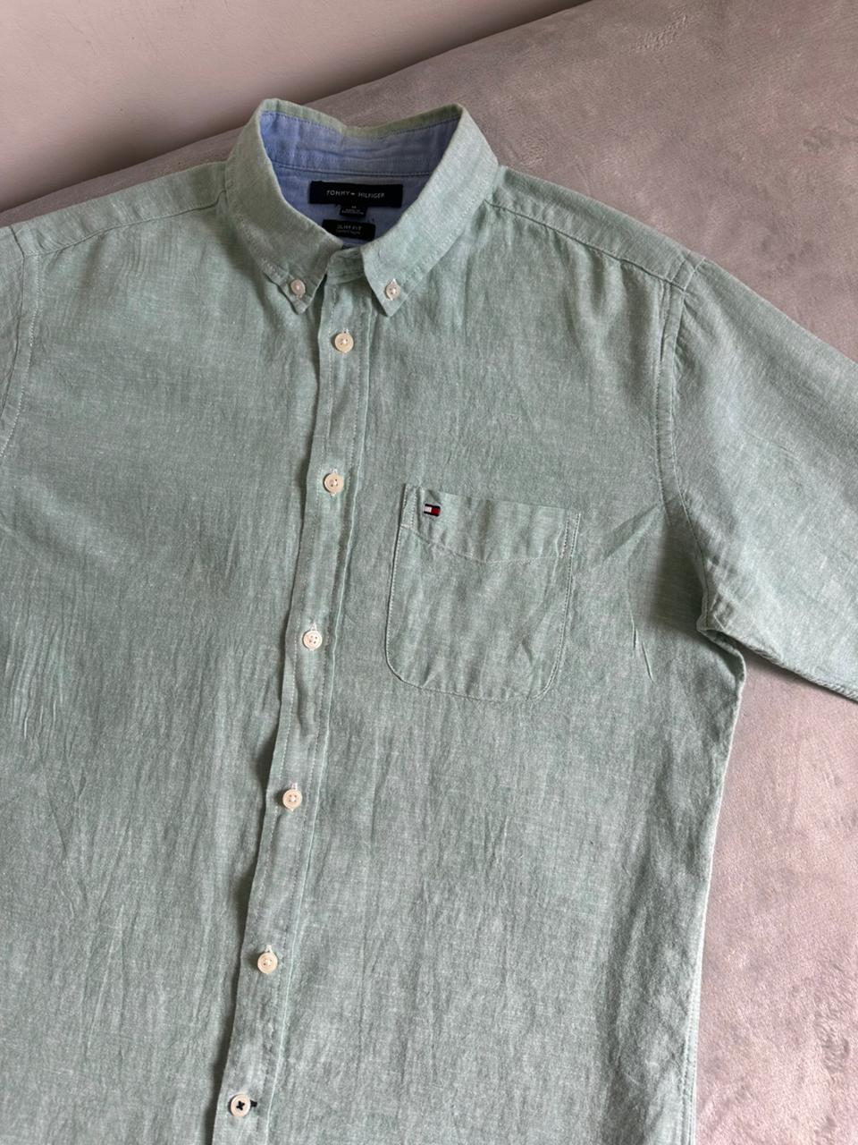 Chemise TOMMY HILFIGER Lin Taille M Spot-Chic