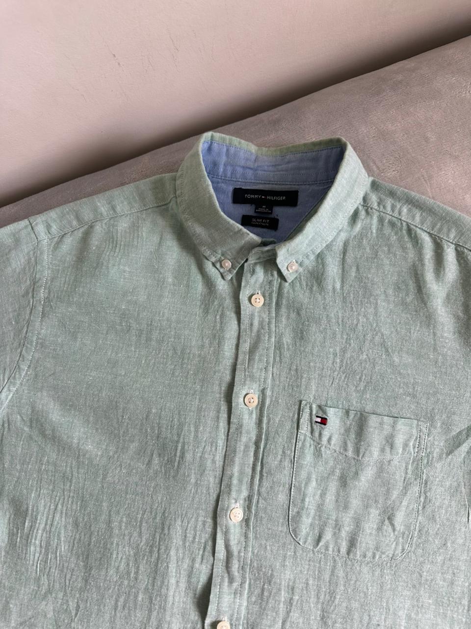 Chemise TOMMY HILFIGER Lin Taille M Spot-Chic