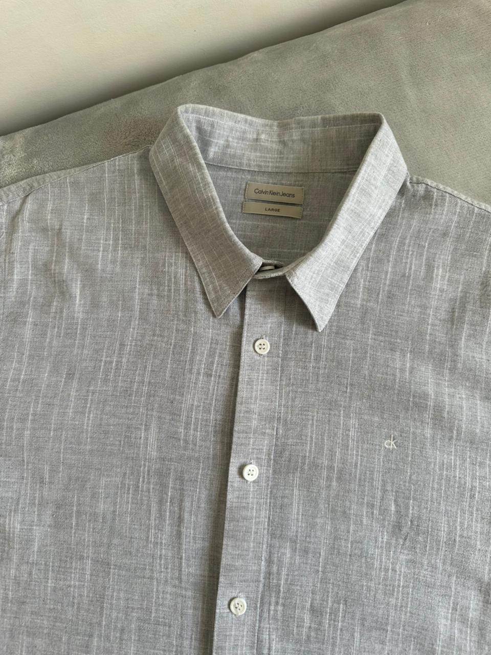 Chemise CALVIN KLEIN Taille L en Lin Spot-Chic