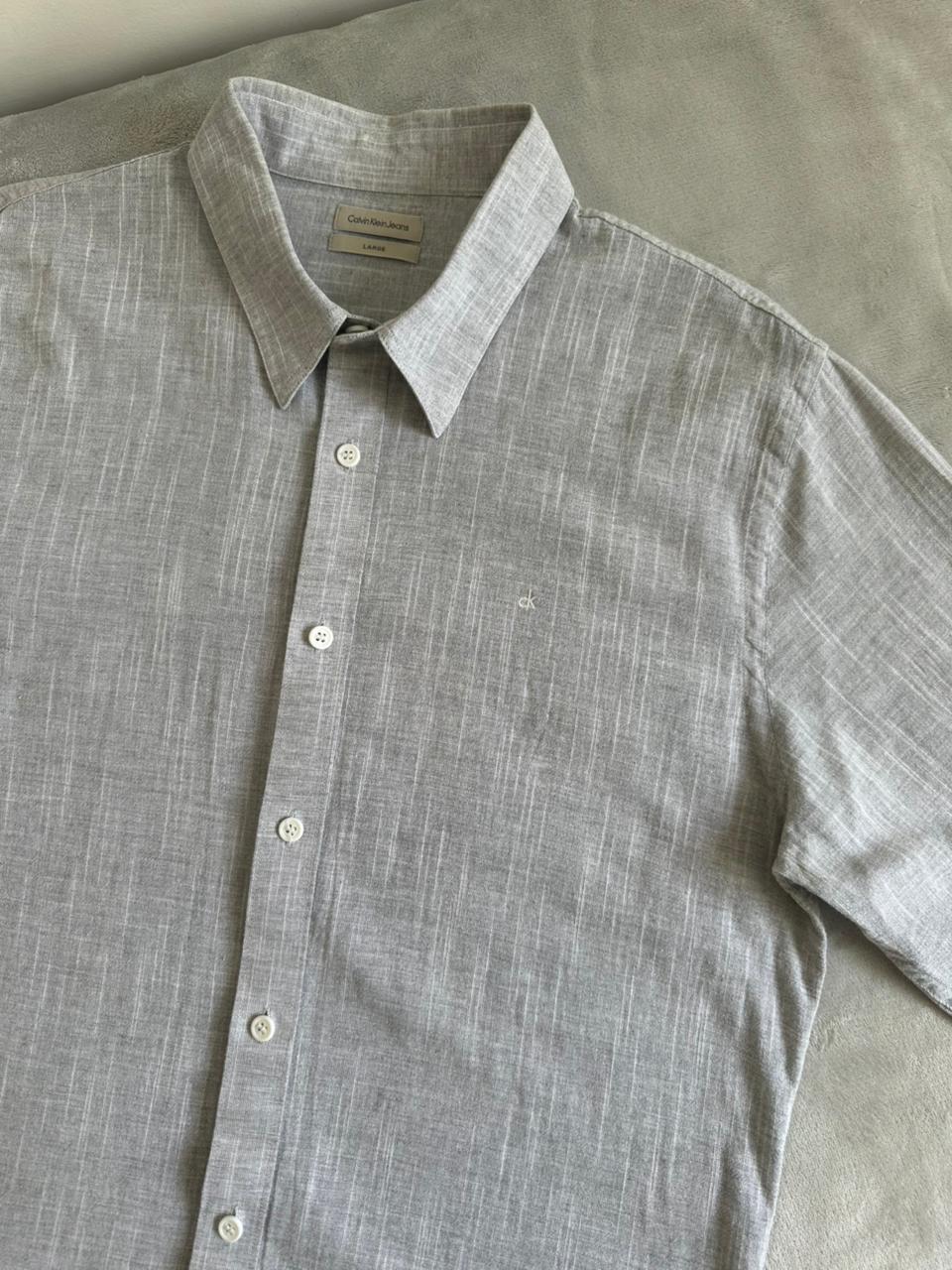 Chemise CALVIN KLEIN Taille L en Lin Spot-Chic