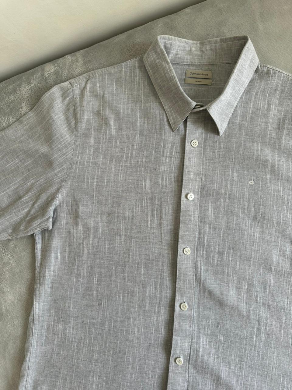 Chemise CALVIN KLEIN Taille L en Lin Spot-Chic