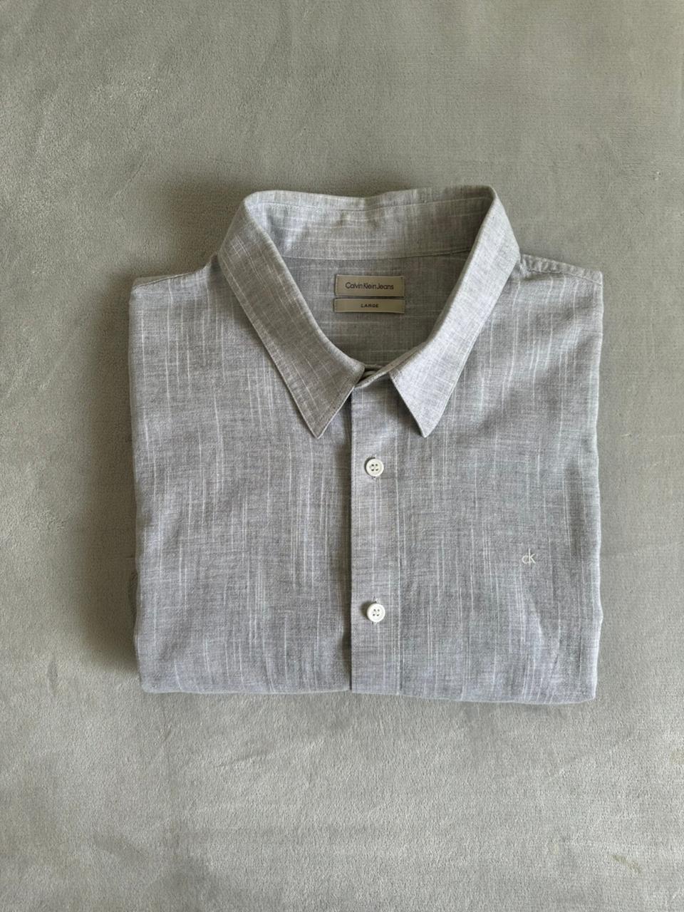 Chemise CALVIN KLEIN Taille L en Lin Spot-Chic