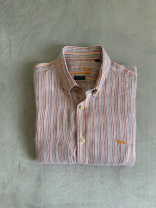Chemise HARMONT & BLAINE Taille L en Lin Spot-Chic