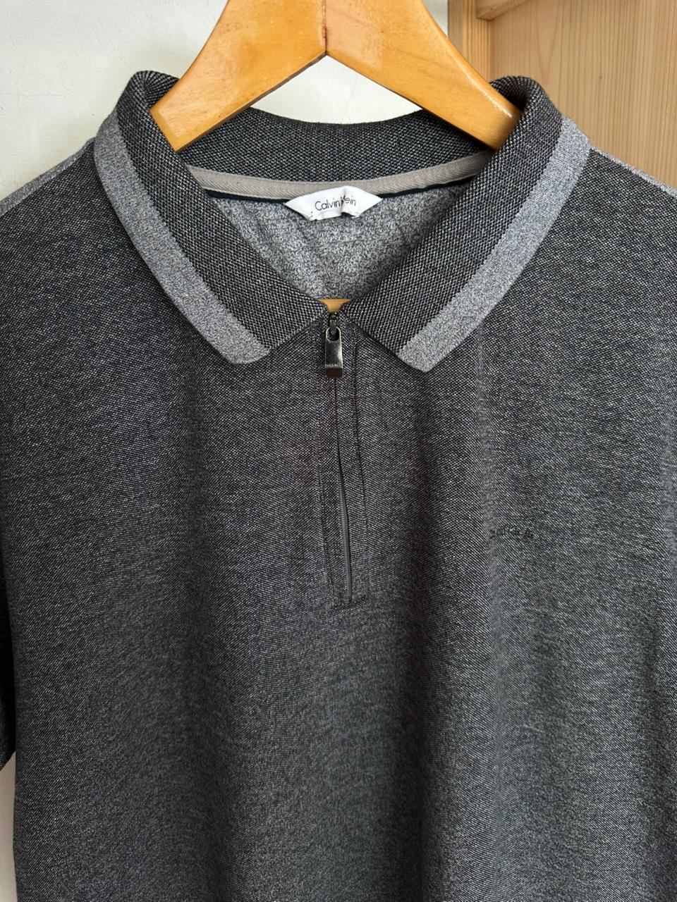 Polo demi zippé CALVIN KLEIN Taille XL Spot-Chic