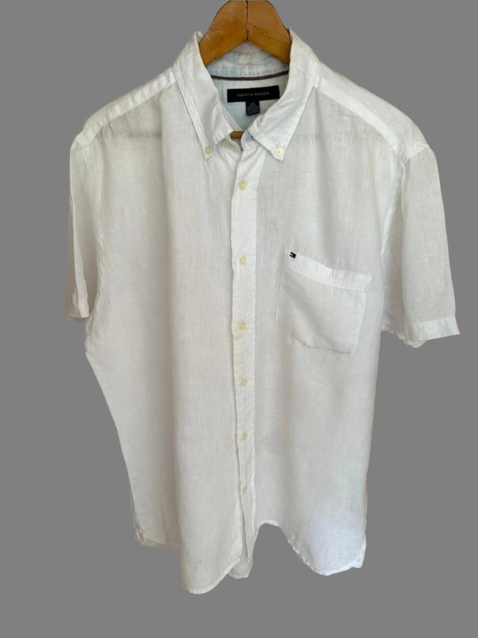 Chemise TOMMY HILFIGER Taille L en Lin Spot-Chic