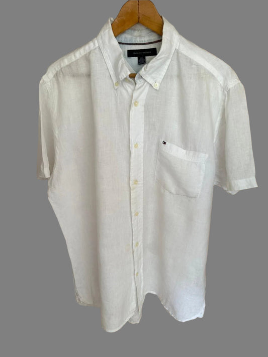 Chemise TOMMY HILFIGER Taille L en Lin Spot-Chic