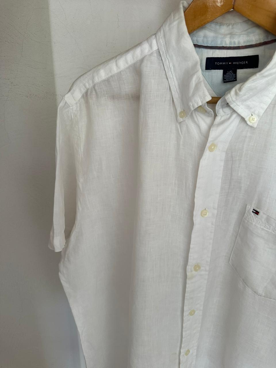 Chemise TOMMY HILFIGER Taille L en Lin Spot-Chic