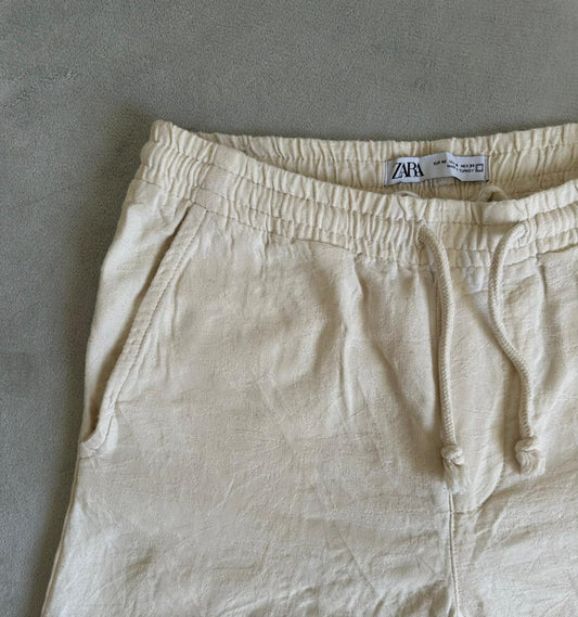 Short ZARA en Lin Taille M Spot-Chic