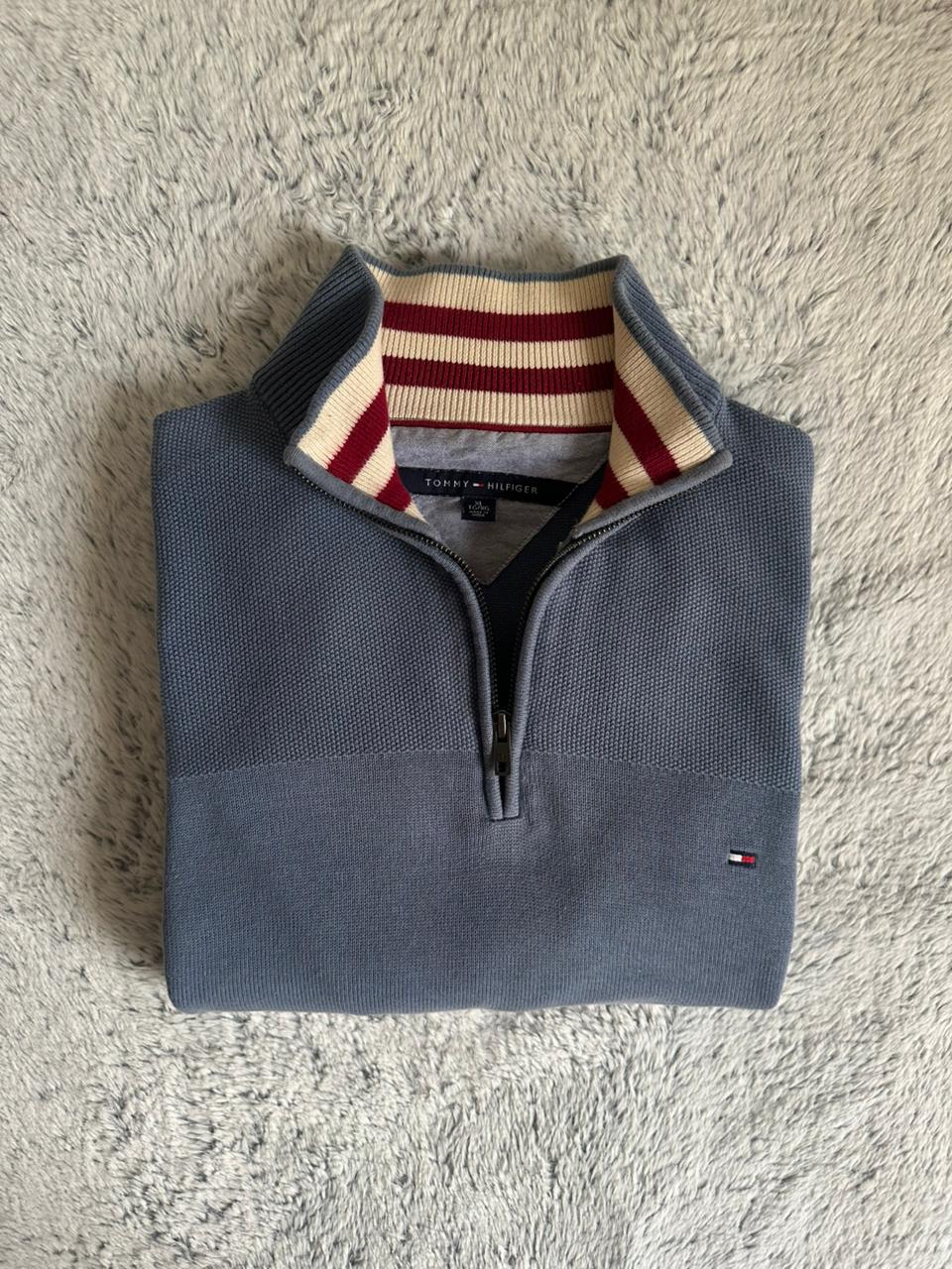 Pull demi zippé TOMMY HILFIGER Taille XL Spot-Chic