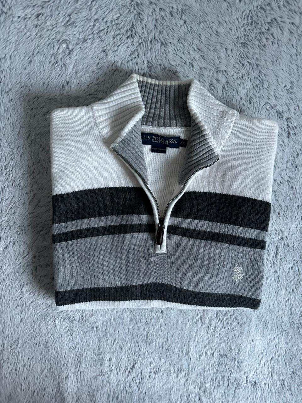 Pull demi zippé US POLO ASSN Taille XXL Spot-Chic