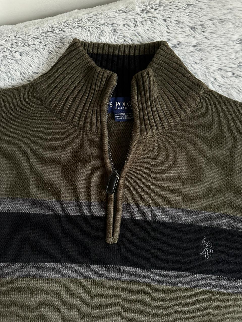 Pull demi zippé US POLO ASSN Taille L Spot-Chic