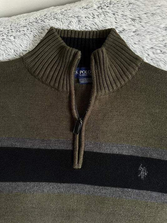 Pull demi zippé US POLO ASSN Taille L Spot-Chic