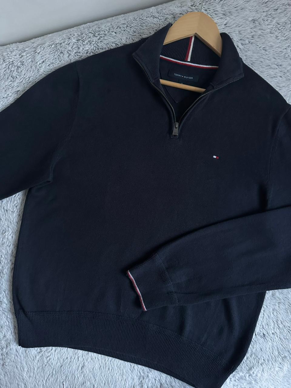 Pull demi zippé TOMMY HILFIGER Taille M Spot-Chic