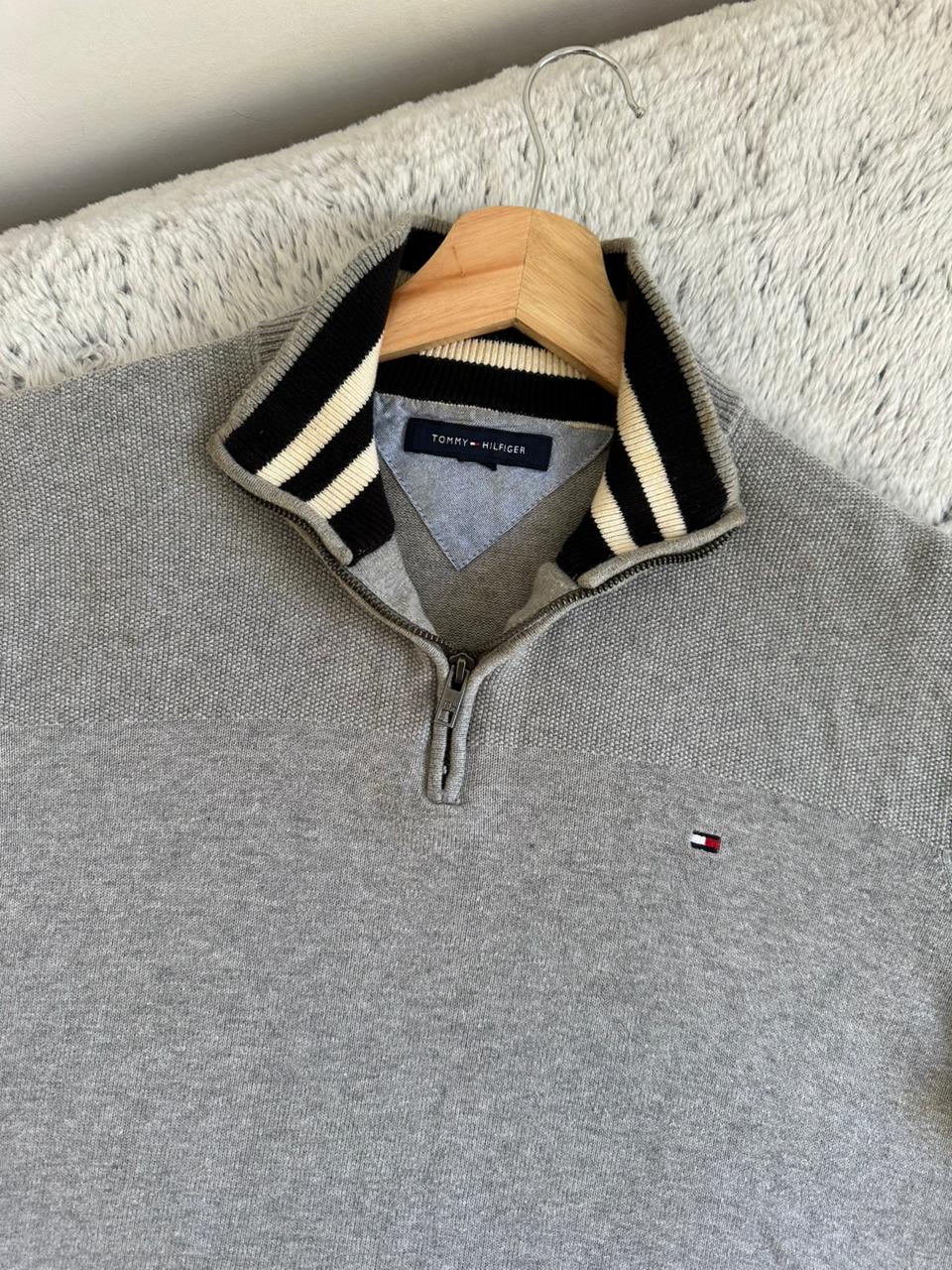 Pull demi zippé TOMMY HILFIGER Taille M Spot-Chic
