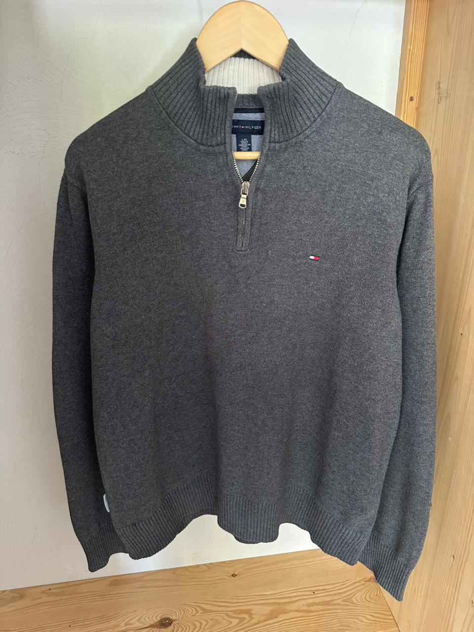 Pull demi zippé TOMMY HILFIGER Taille L Spot-Chic