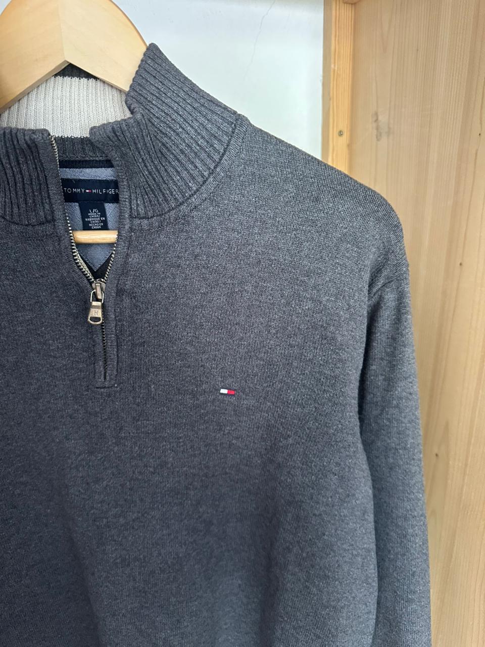 Pull demi zippé TOMMY HILFIGER Taille L Spot-Chic