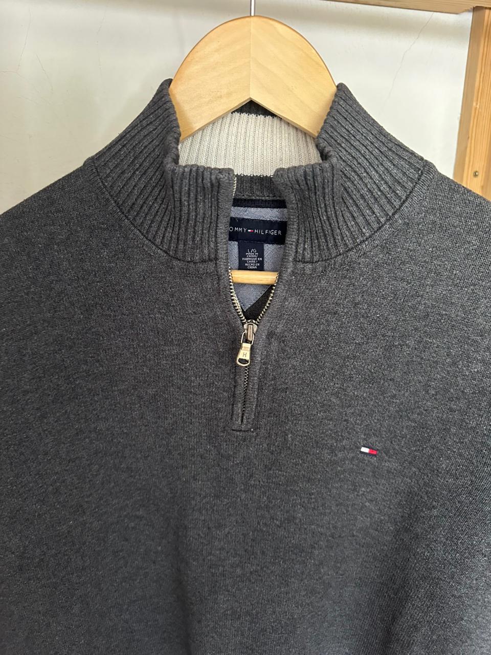 Pull demi zippé TOMMY HILFIGER Taille L Spot-Chic