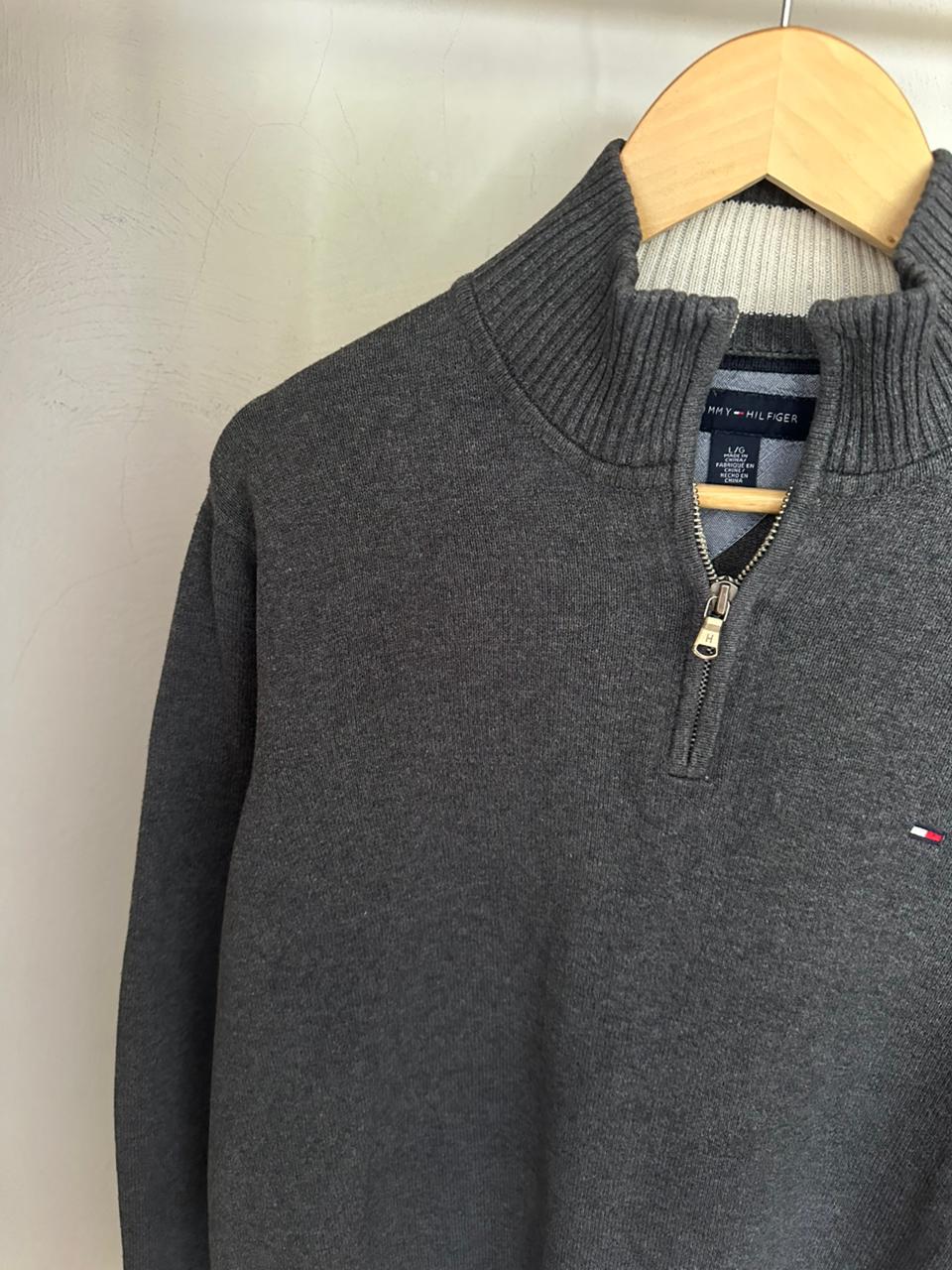 Pull demi zippé TOMMY HILFIGER Taille L Spot-Chic