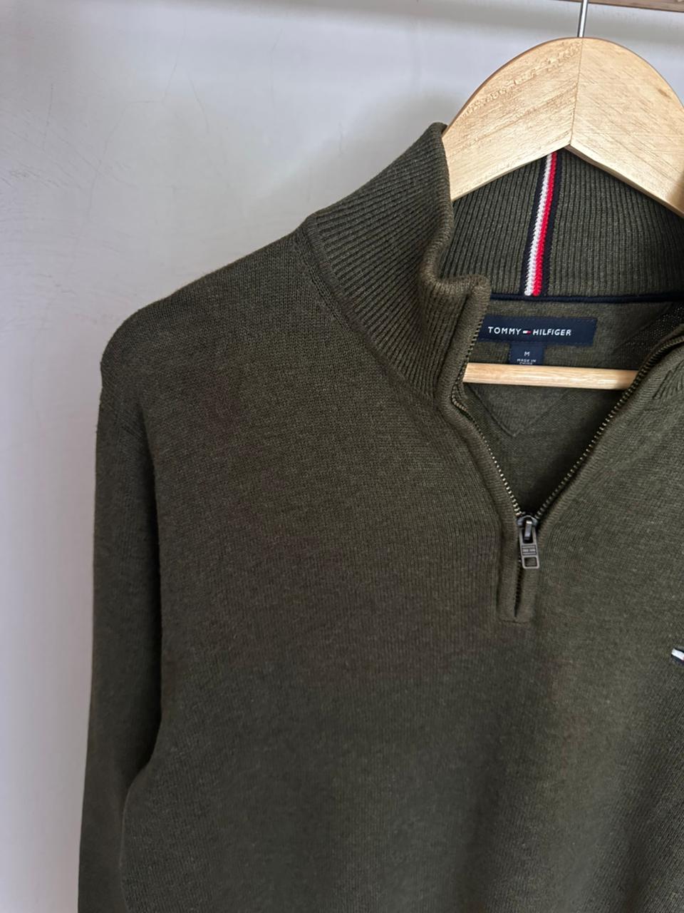 Pull demi zippé TOMMY HILFIGER Taille M Spot-Chic