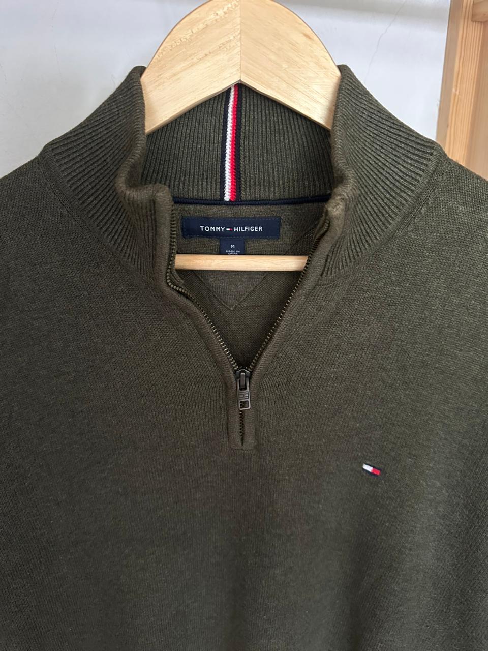 Pull demi zippé TOMMY HILFIGER Taille M Spot-Chic