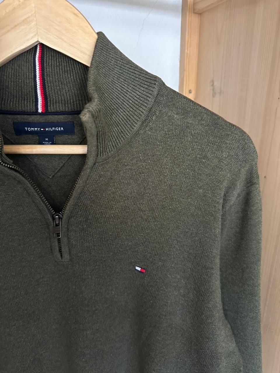 Pull demi zippé TOMMY HILFIGER Taille M Spot-Chic