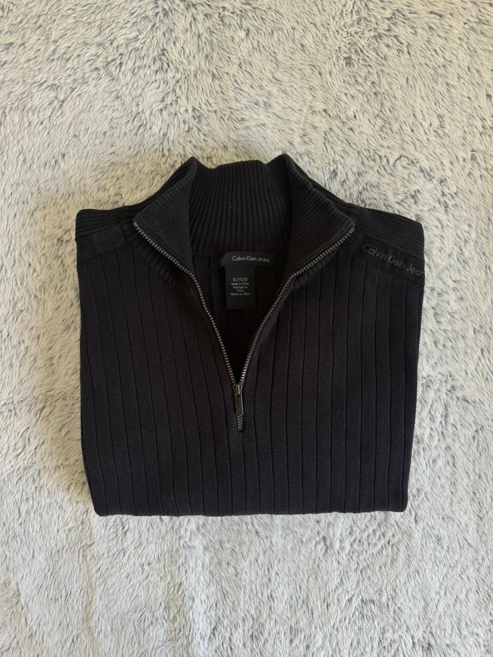 Pull demi zippé CALVIN KLEIN Taille XL Spot-Chic