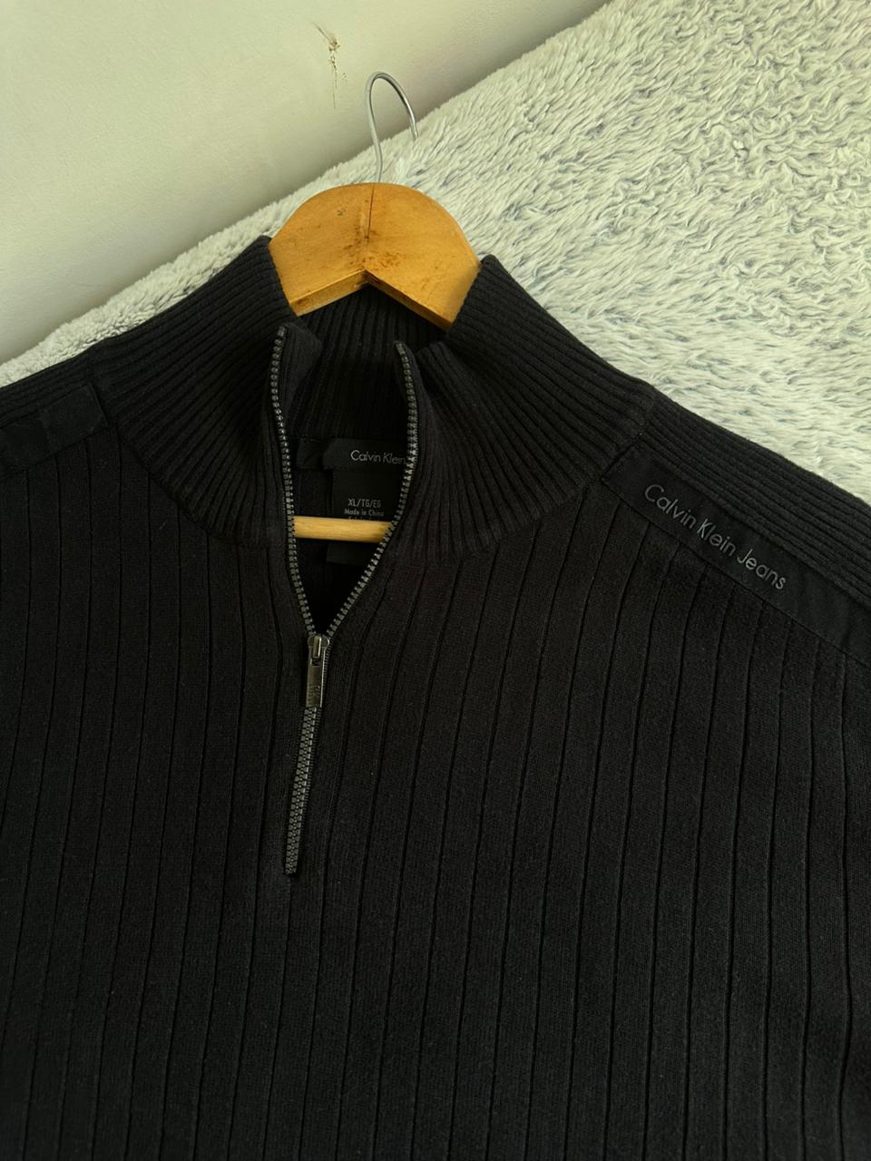Pull demi zippé CALVIN KLEIN Taille XL Spot-Chic