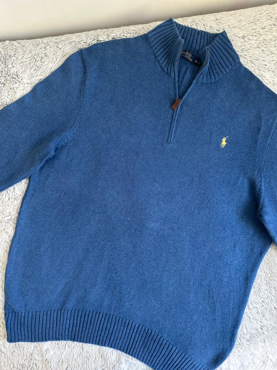 Pull demi zippé RALPH LAUREN Taille XL Spot-Chic