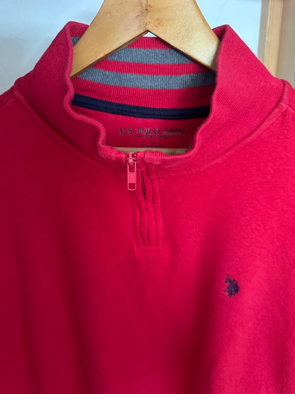 Pull demi zippé US POLO ASSN Taille L Spot-Chic