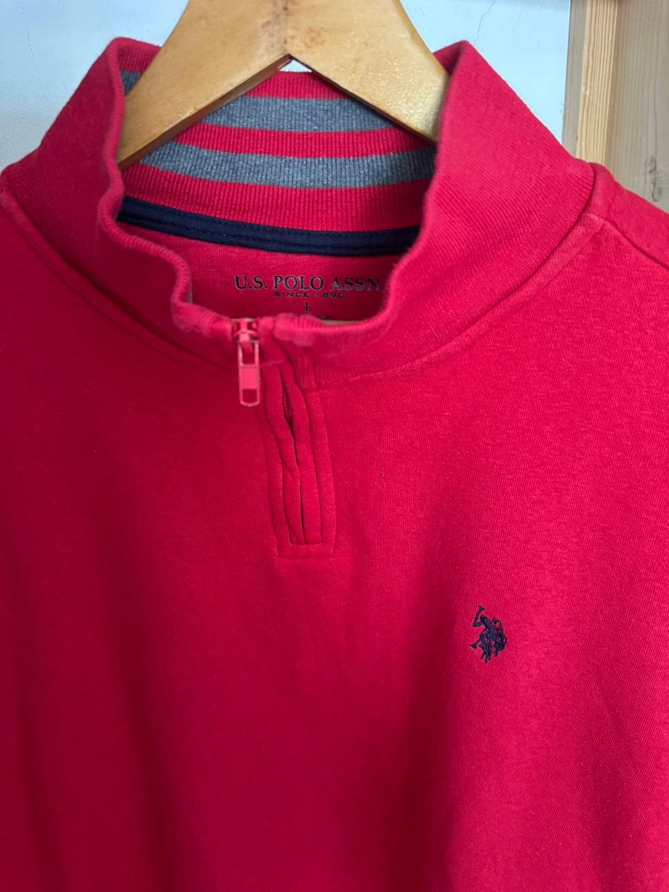 Pull demi zippé US POLO ASSN Taille L Spot-Chic