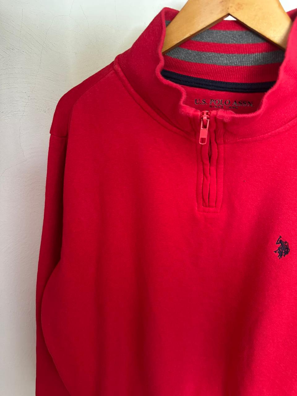 Pull demi zippé US POLO ASSN Taille L Spot-Chic