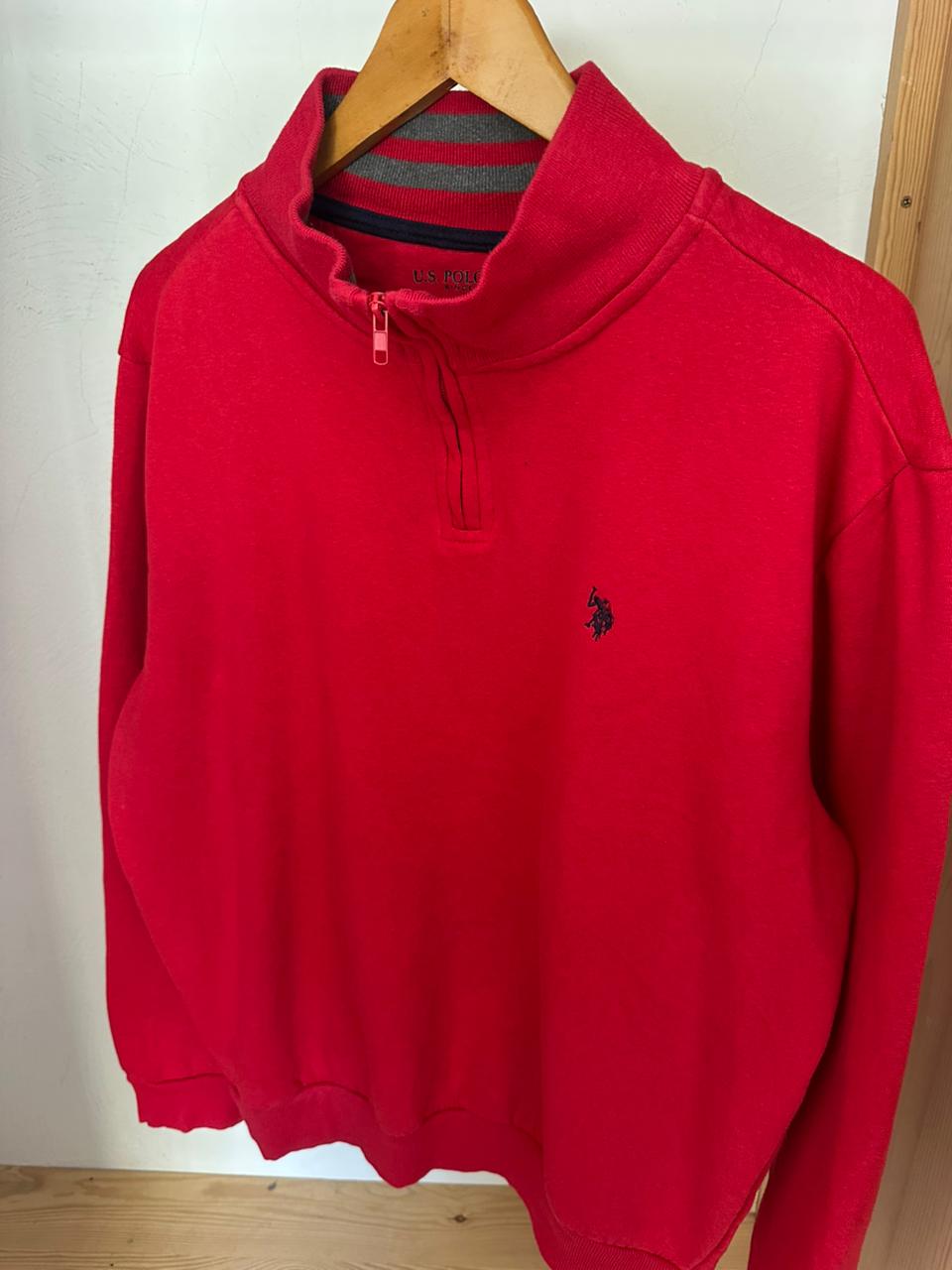 Pull demi zippé US POLO ASSN Taille L Spot-Chic